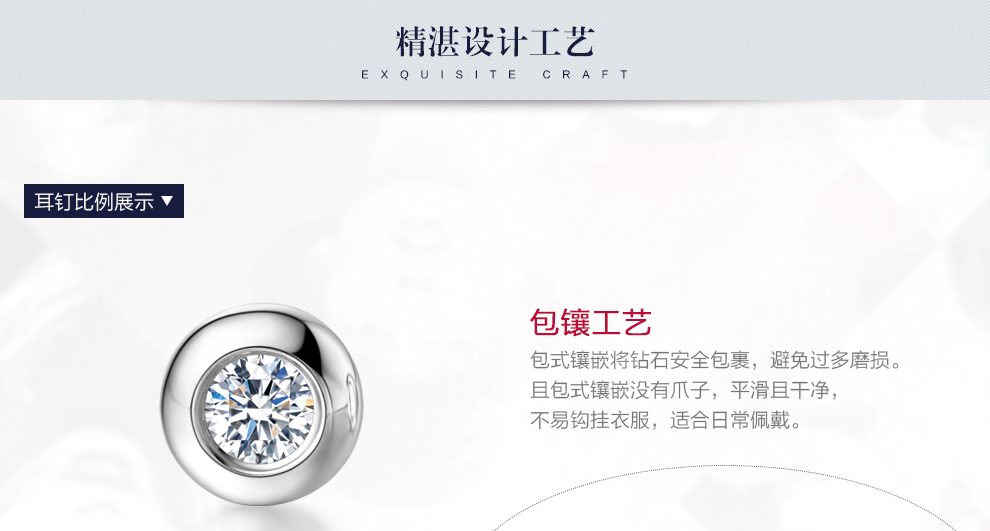 幸福光圈/18K金钻石耳钉